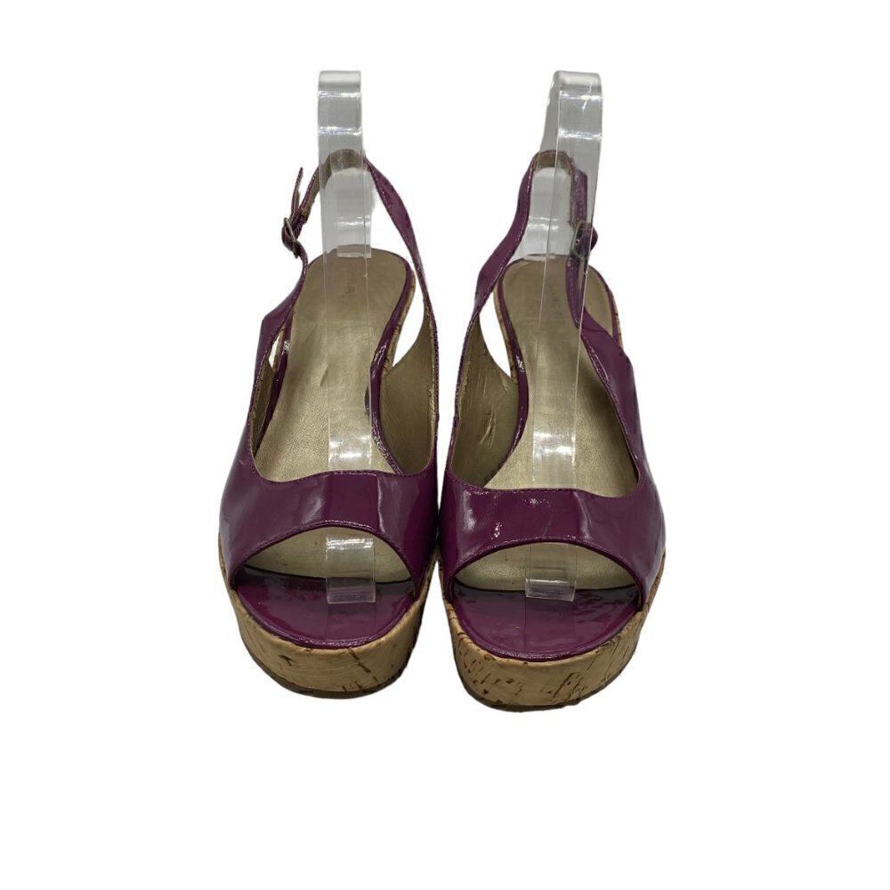 Marc Fisher Women Sandal Platform Wedges Slingback Peep Toe Purple Size 8.5 - Picture 2 of 8